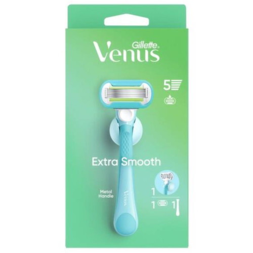 Жіночий станок для гоління Gillette Venus Extra Smooth (1 ручка + 1 змінна касета)